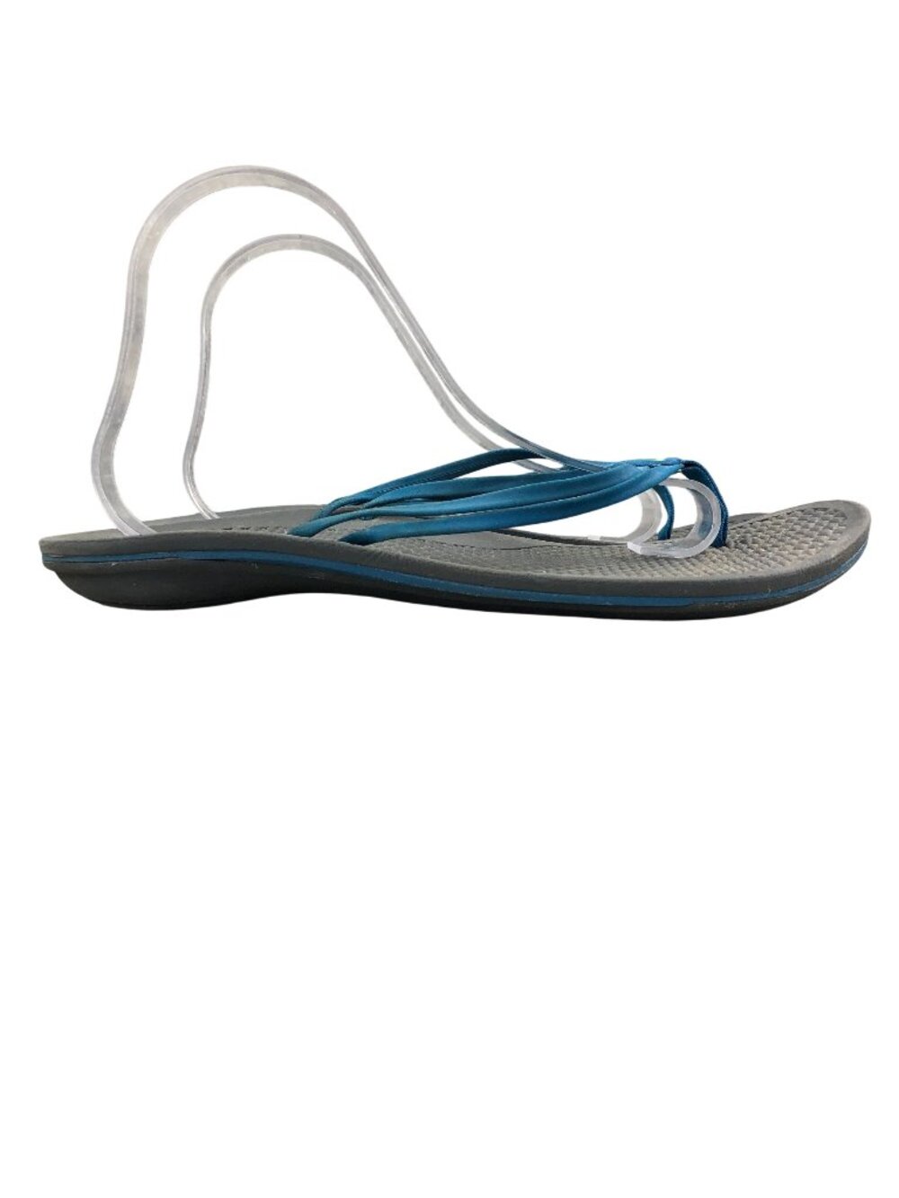OluKai Women's Size 11 Unahi Blue Open Toe Slip On Outdoor Flip Flops Sandals